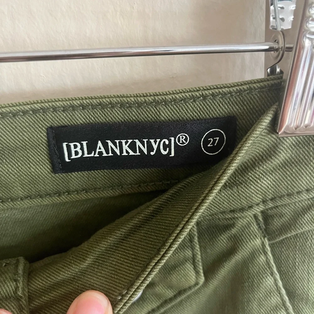 NWT BLANK NYC The Delancey Denim Wide Leg Pants Going Green Size 27 New! - Picture 5 of 8